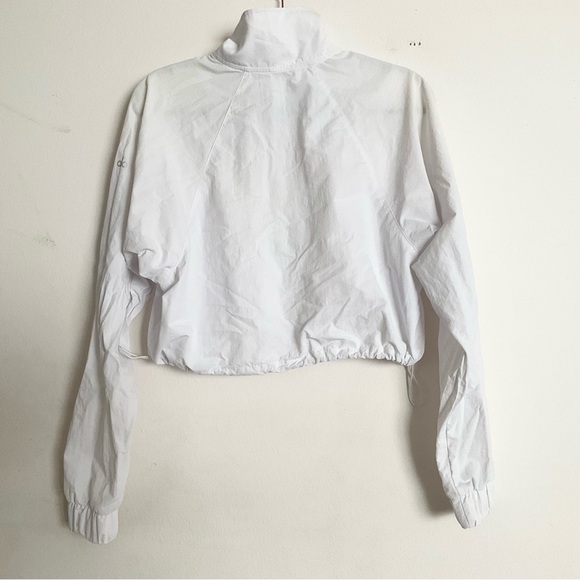 Alo Yoga Cropped 1/4 Zip Alumni Pullover White S - Picture 12 of 15